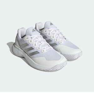 Game Court 2 Tennis - Adidas White and Cream Athletic Shoes
